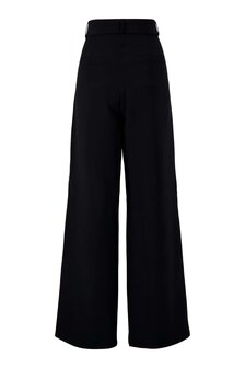 Zusss wijde broek met ceintuur zwart