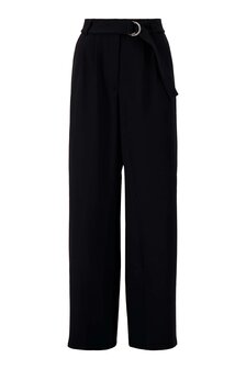 Zusss wijde broek met ceintuur zwart