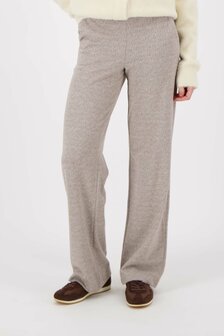 Zusss jaquard broek tweekleurig beige/offwhite 