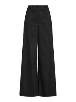 Vila wide leg broek Vimagnolia black, silver