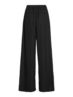 Vila wide leg broek Vimagnolia black, silver