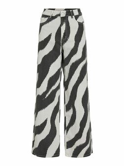 Vila printed wide leg jeans vifreya birch-black
