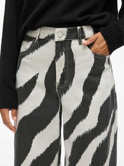Vila printed wide leg jeans vifreya birch-black