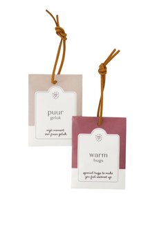 Zusss set van 2 mini geurzakjes puur geluk en warm hugs