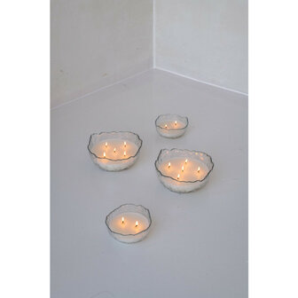 Kaars in glas Polar wit - S