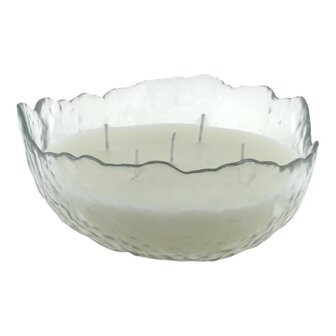Kaars in glas Polar wit - L
