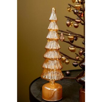 Glazen kerstboom met LED verlichting