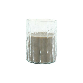 Kaars in glas Birch taupe - S