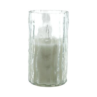 Kaars in glas Birch wit - L
