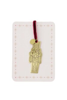 Zusss kersthanger metaal notenkraker goud