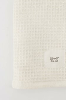 Zusss gastendoekje liever dan lief - offwhite