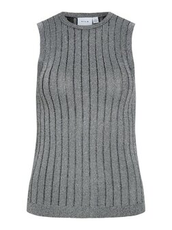 Vila glitter top black