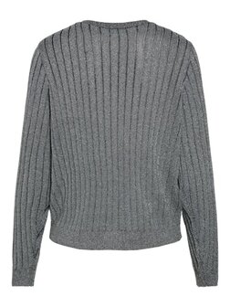 Vila glitter vest black, silver