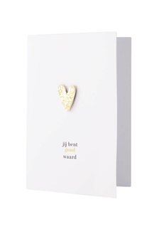Zusss wenskaart magneet - hartje goud waard