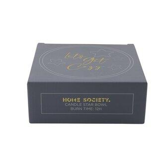 Kaars in bowl wit - stars