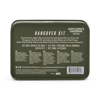 Gentlemen's Hardware - hangover kit