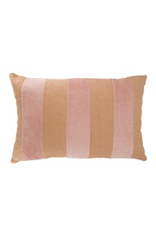 Zusss kussen streep roze katoen velvet 36x40 cm