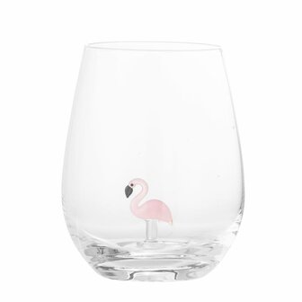 Bloomingville waterglas Misa flamingo