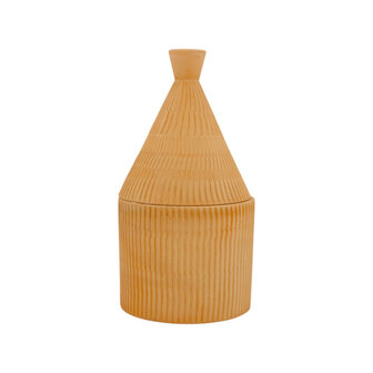 Kaars in terracotta pot L met deksel