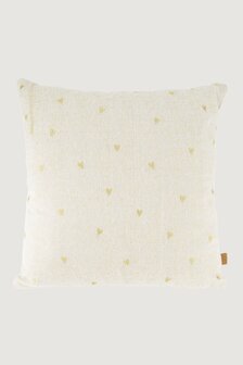 Zusss kussen hartjes 45x45 cm zand, goud