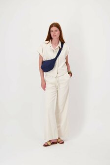 Zusss nylon fanny pack navy