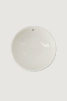 Zusss dipschaaltje wit met zwart open hartje