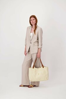 Zusss tote bag met leren details kit