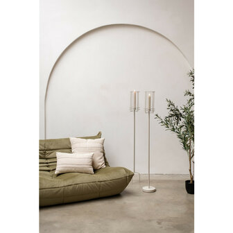 Kandelaar Milo beige op standaard voor XL kaarsen