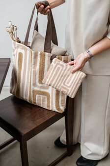 Tas met etui Summer stripe