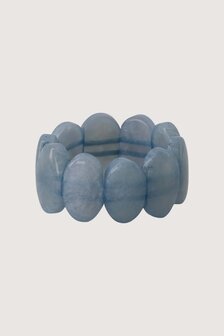 Zusss armband van kralen elastiek blue