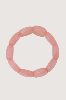 Zusss armband van kralen elastiek pink