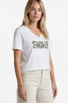 G-Maxx t-shirt Halle offwhite/walnut