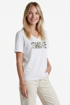 G-Maxx t-shirt Halle offwhite/walnut