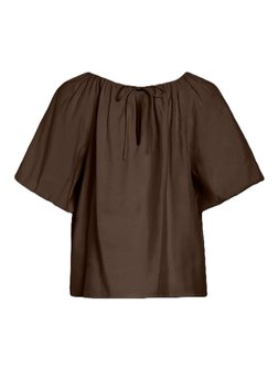 Vila boatneck top Vihelka slate black