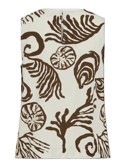 Vila top Vikam beige, slate black