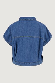 Zusss denim mouwloos jack