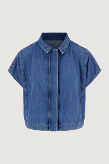 Zusss denim mouwloos jack