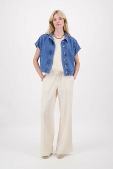 Zusss denim mouwloos jack