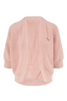 Zusss vest soft pink met vleermuis mouwen met broche