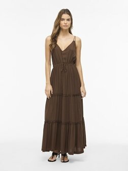 Vila jurk vilomanja bruin, slate black