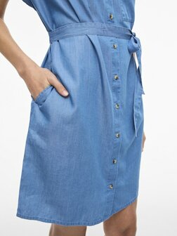 Vila jurk vinori medium blue denim