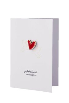Zusss wenskaart magneet tortelduifjes