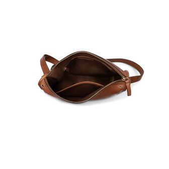 Bag2Bag leren schoudertas Siena cognac