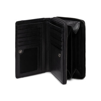Bag2bag leren portemonnee Moss black