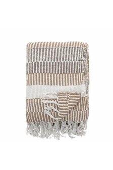 Bloomingville plaid isnel naturel *gerecycled katoen*