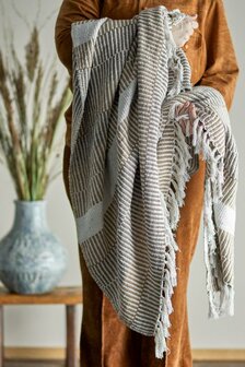 Bloomingville plaid isnel naturel *gerecycled katoen*