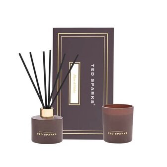 Ted Sparks giftset geurkaars en diffuser plum &amp; violet