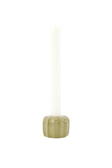 Zusss kandelaar keramiek ribbel groen