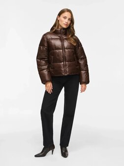 Vila Vilychee puffer jas coffee bean