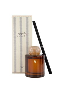 Zusss geurstokjes glas hart bruin 100 ml